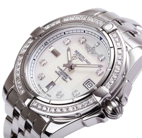 breitling full diamond watch|Breitling women's diamond watches.